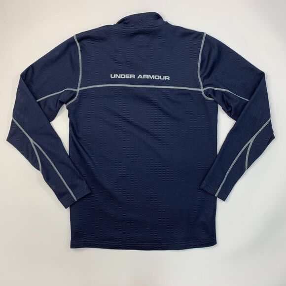 Under Armour ColdGear Sweatshirt Mens M Medium Navy Quarter Zip Outdoor Training - Picture 7 of 13